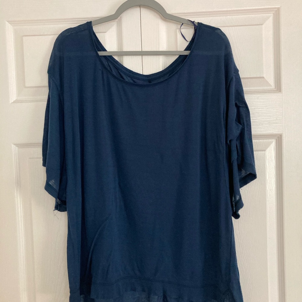 Free People Navy Shirt